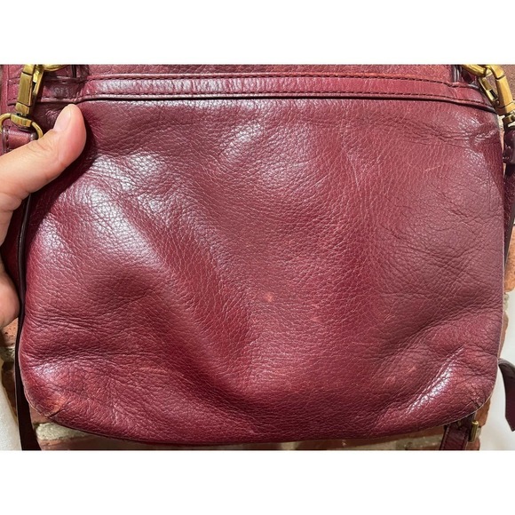 FOSSIL Red Leather Crossbody Bag - Picture 8 of 8